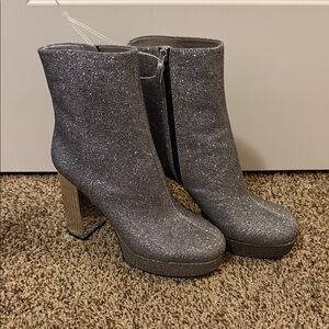 MICHAEL Michael Kors Silver Heeled Boots